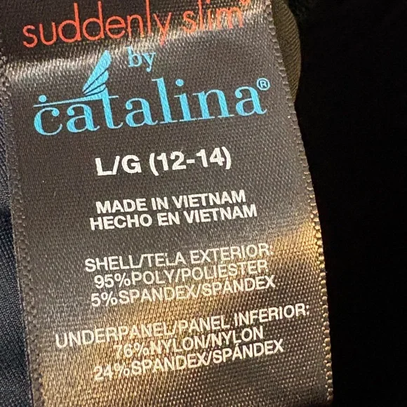 Catalina Black and Red Floral Ruffle One-Piece Swimsuit - Picture 7 of 9